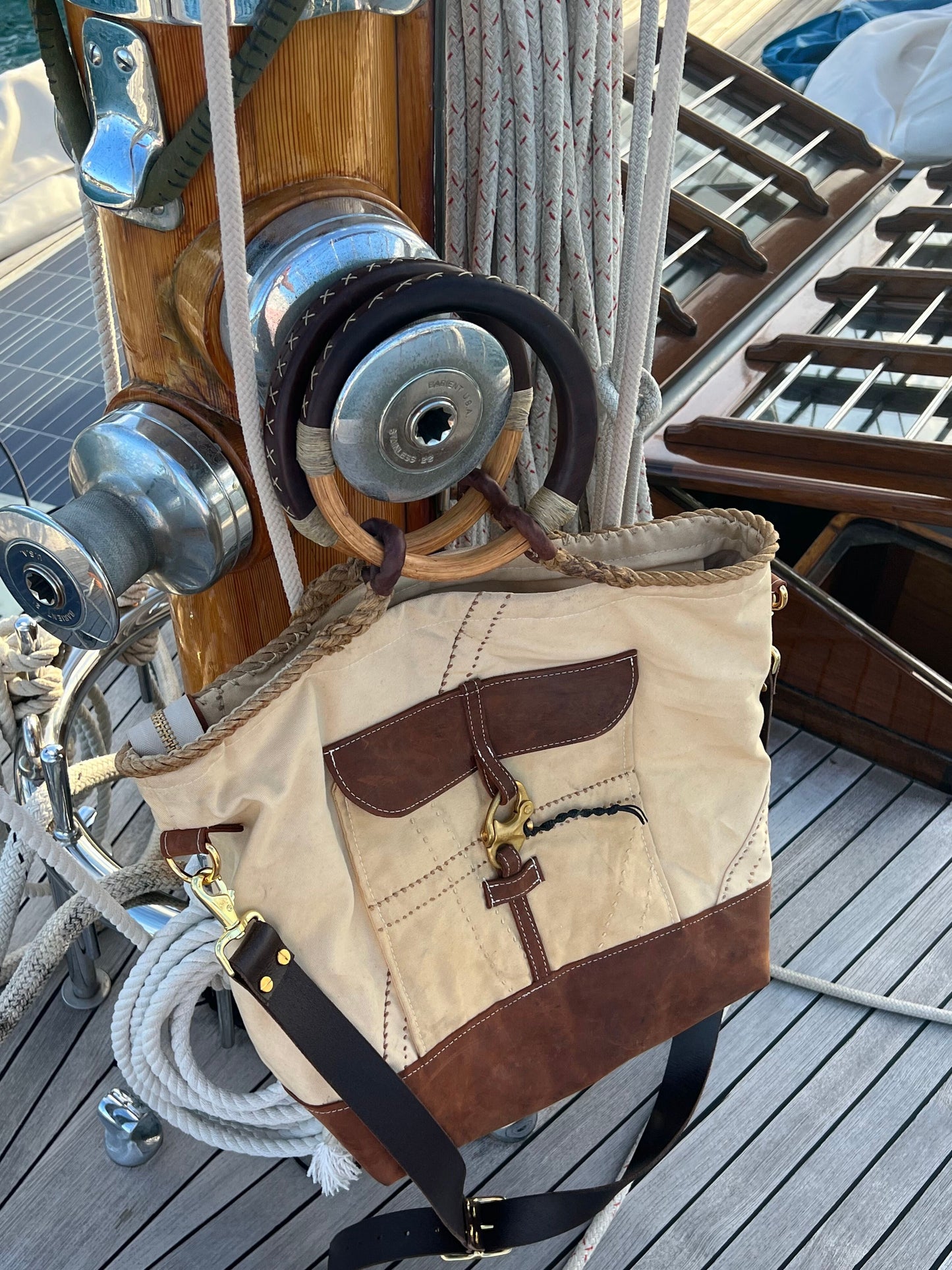 Vintage Mast Hoop Sail Bag