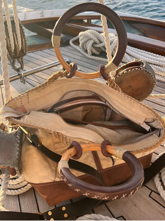 Vintage Mast Hoop Sail Bag