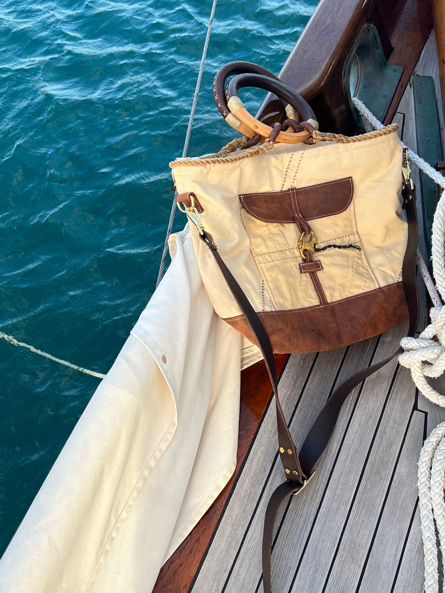 Vintage Mast Hoop Sail Bag